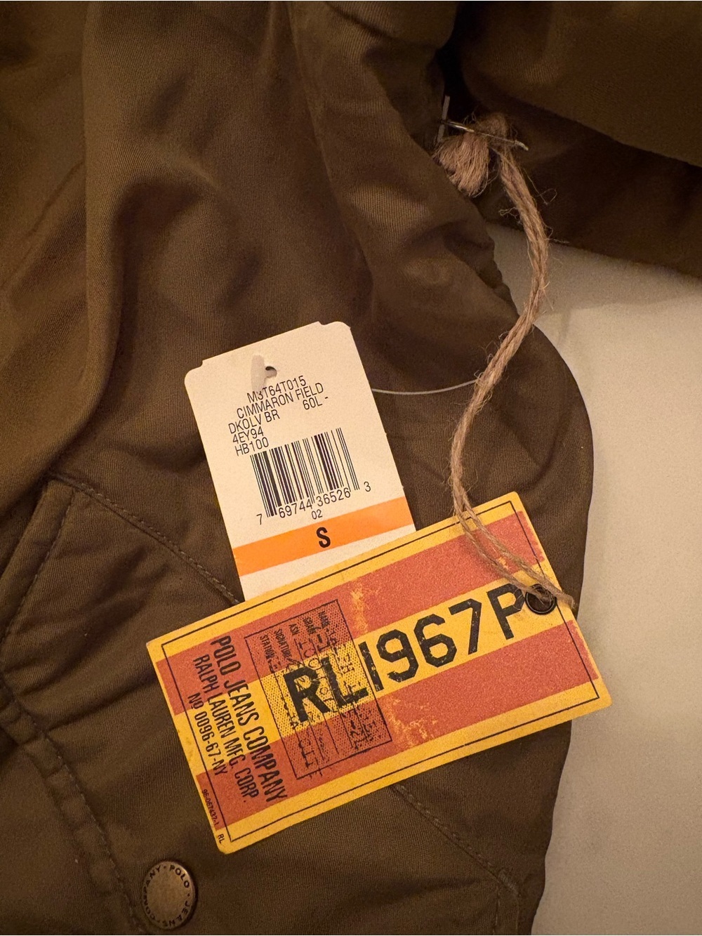 Ralph Lauren Polo Jeans Co. Military Surplus Army Green Bomber Jacket Coat S Vtg - Picture 2 of 8